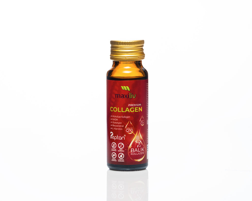 Maxiliv Premium Collagen | Hidrolize Kolajen, Glutatyon, Koenzim Q10, C Vitamini